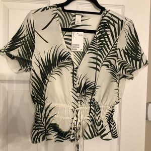 NWT! H&M Palm Blouse